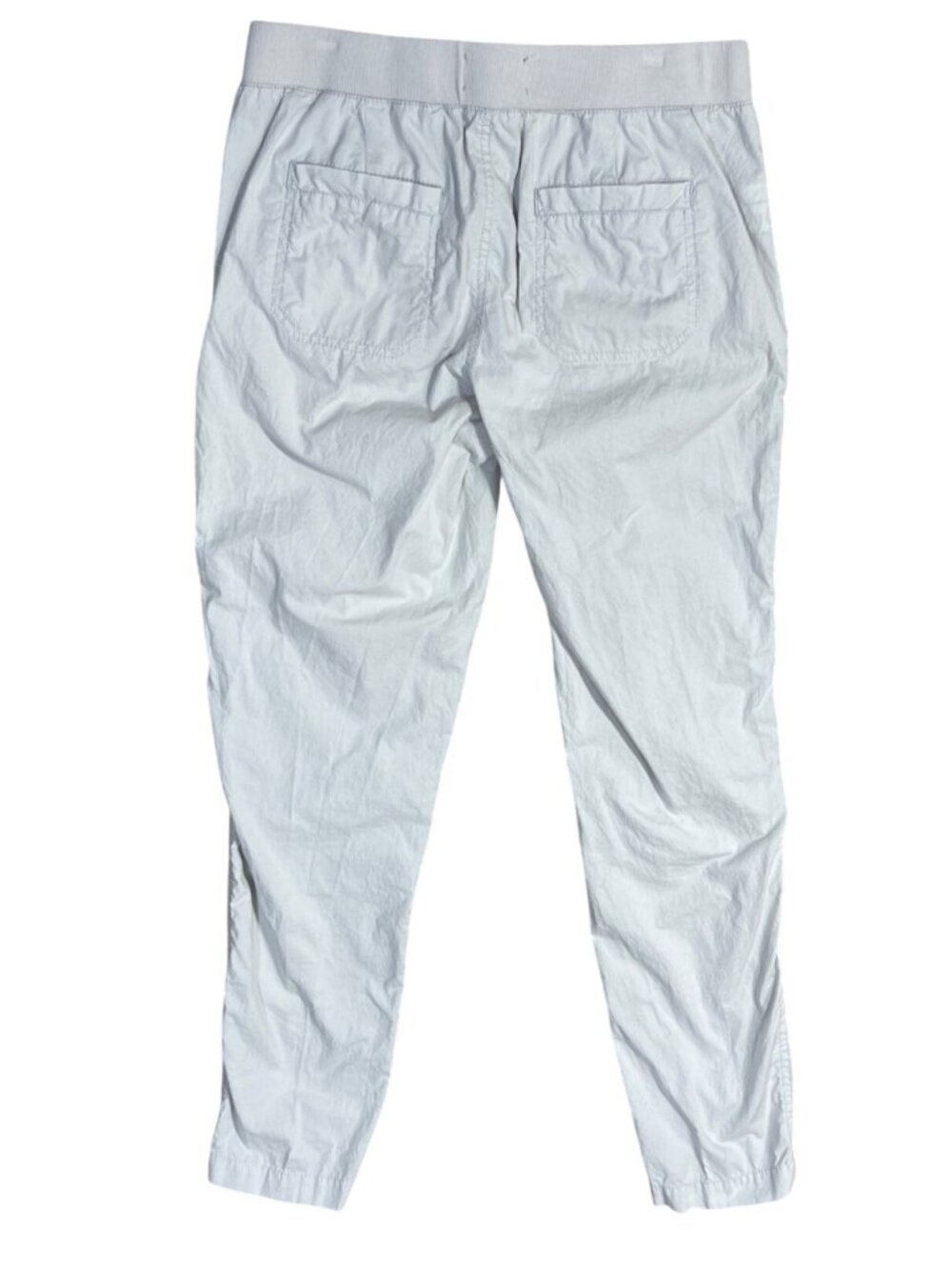 Lou & Grey Light Khaki Pant Size XS Elastic Waist Drawstring Cream Cotton - Picture 2 of 6